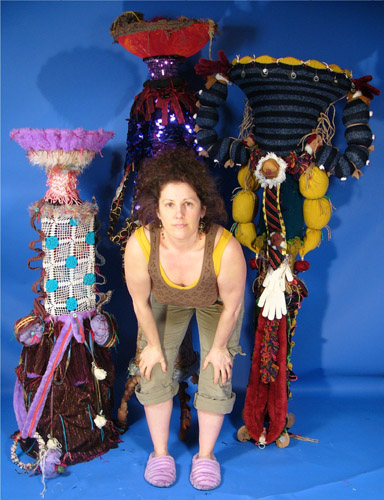 Leslie with the basket heads